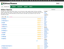 Tablet Screenshot of kittennames.com